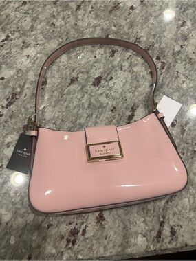 kate spade Pink Patent Shoulder Bag with Gold Hardware